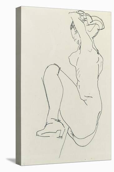 Prostrate Female Nude, 1913-Egon Schiele-Premier Image Canvas