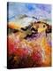 Provence, Cherry Trees, Lavender Fields-Pol Ledent-Stretched Canvas