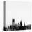 Providence City Skyline - Black-NaxArt-Stretched Canvas