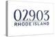 Providence, Rhode Island - 02903 Zip Code (Blue)-Lantern Press-Stretched Canvas