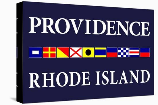 Providence, Rhode Island - Nautical Flags-Lantern Press-Stretched Canvas