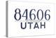 Provo, Utah - 84606 Zip Code (Blue)-Lantern Press-Stretched Canvas