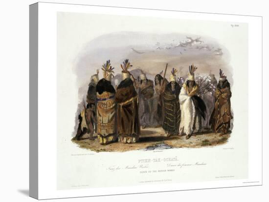 Ptihn-Tak-Ochata, Dance of the Mandan Women-Karl Bodmer-Premier Image Canvas