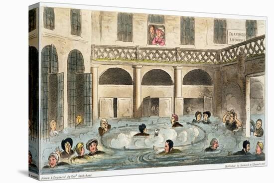 'Public Bathing at Bath, or Stewing Alive', 1825-Isaac Robert Cruikshank-Premier Image Canvas