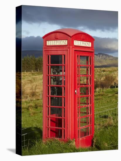 Public Phone Box, Ellishadder, Near Staffin, Trotternish Peninsula, Isle of Skye, Scotland-David Wall-Premier Image Canvas