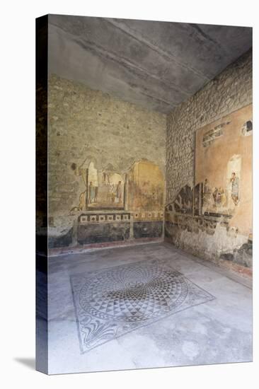 Public Sitting Room Mosaic, Frescoed Walls in House of Amorini Dorati (Golden Cupids), Pompeii-Eleanor Scriven-Premier Image Canvas