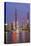 Pudong Financial District Skyline at Night, Shanghai, China, Asia-G & M Therin-Weise-Premier Image Canvas