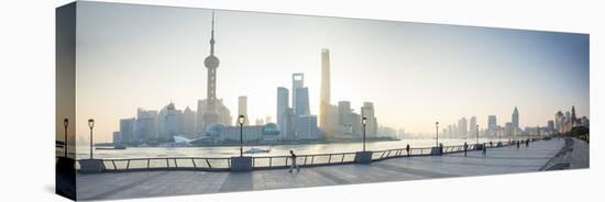 Pudong Skyline across the Huangpu River, the Bund, Shanghai, China-Jon Arnold-Premier Image Canvas