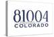 Pueblo, Colorado - 81004 Zip Code (Blue)-Lantern Press-Stretched Canvas