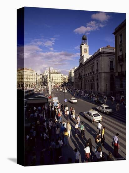 Puerta Del Sol, from the West, Madrid, Spain-Upperhall-Premier Image Canvas