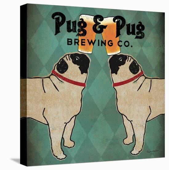 Pug and Pug Brewing Square-Ryan Fowler-Stretched Canvas