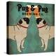 Pug and Pug Brewing Square-Ryan Fowler-Stretched Canvas