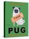 Pug Orange Juice-Ken Bailey-Premier Image Canvas