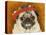 Pug Wearing Floral Hat-Leland Bobb?-Premier Image Canvas