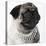 Pug Wearing Pearl Necklace-null-Premier Image Canvas