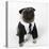 Pug Wearing Shirt, Tie and Necklace-null-Premier Image Canvas