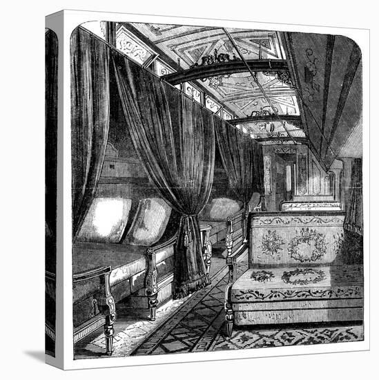 Pullman Sleeping Car on the Union Pacific Railroad, C1869-null-Premier Image Canvas