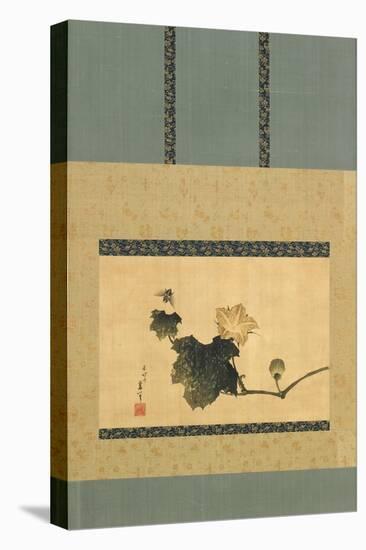 Pumpkin and Vine and Horse Fly, Edo Period, C.1825-Katsushika Hokusai-Premier Image Canvas