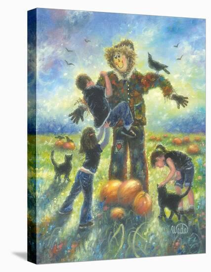 Pumpkin Patch Helping Hands-Vickie Wade-Stretched Canvas