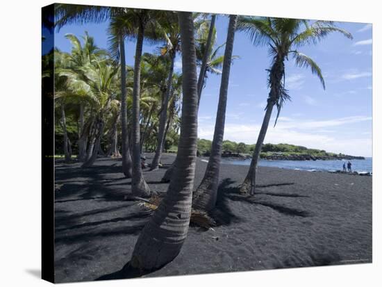 Punaluu Black Sand Beach, Island of Hawaii (Big Island), Hawaii, USA-Ethel Davies-Premier Image Canvas