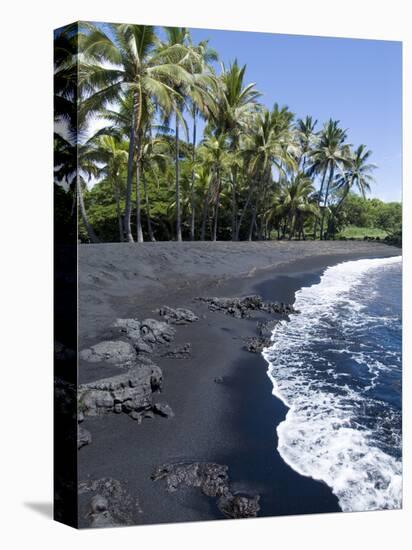 Punaluu Black Sand Beach, Island of Hawaii (Big Island), Hawaii, USA-Ethel Davies-Premier Image Canvas