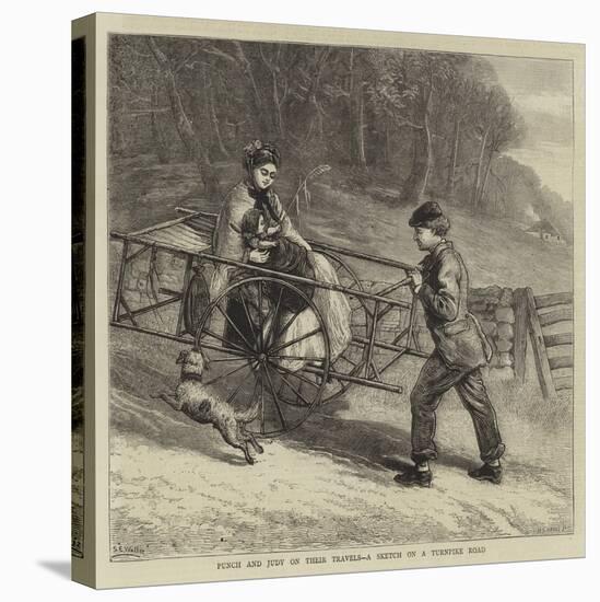 Punch and Judy on their Travels, a Sketch on a Turnpike Road-Samuel Edmund Waller-Premier Image Canvas