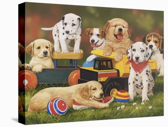 Puppy Play Group-William Vanderdasson-Premier Image Canvas