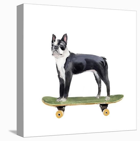 Pups on Wheels IV-Annie Warren-Stretched Canvas