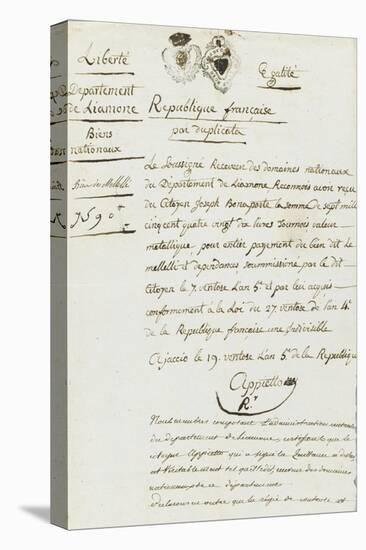 Purchase Deed by Joseph Bonaparte of Milelli Domains-null-Premier Image Canvas