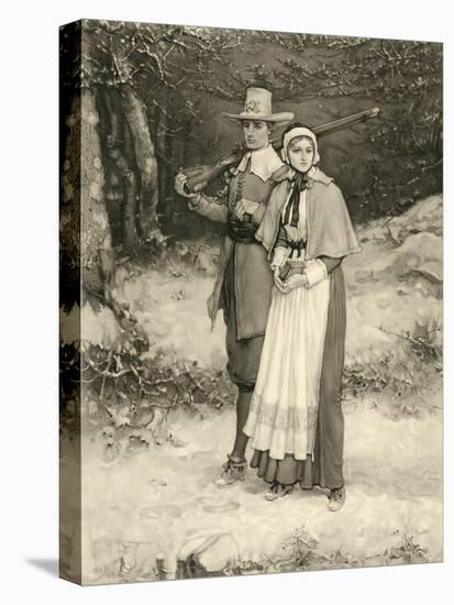 Puritan Couple on their Way to Sunday Worship, Engraved by Thomas Gold Appleton, 1885-George Henry Boughton-Premier Image Canvas