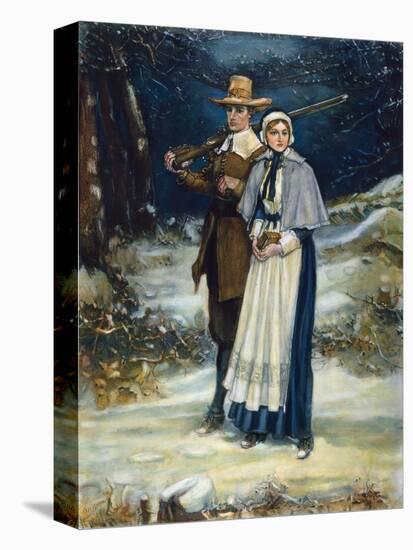 Puritans Going to Church-George Henry Boughton-Premier Image Canvas