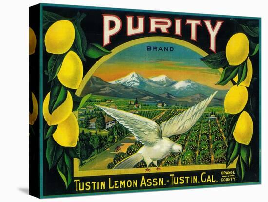 Purity Lemon Label - Tustin, CA-Lantern Press-Stretched Canvas