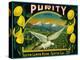 Purity Lemon Label - Tustin, CA-Lantern Press-Stretched Canvas