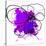 Purple Abstract Brush Splash Flower-Irena Orlov-Stretched Canvas