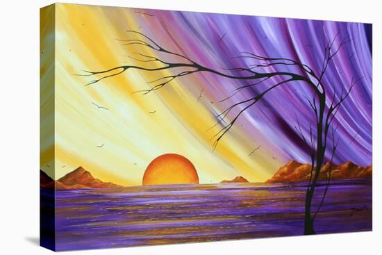 Purple and Gold Royal Sunset-Megan Aroon Duncanson-Stretched Canvas