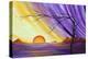 Purple and Gold Royal Sunset-Megan Aroon Duncanson-Stretched Canvas