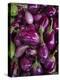 Purple eggplant, Seafront Market, St-Paul, Reunion Island, France-Walter Bibikow-Premier Image Canvas