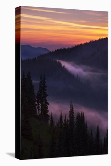 Purple Fog Sunset, Olympic National Park, Washington, USA-Gary Luhm-Premier Image Canvas