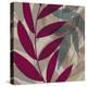 Purple Green Leaves 1-Kristin Emery-Stretched Canvas