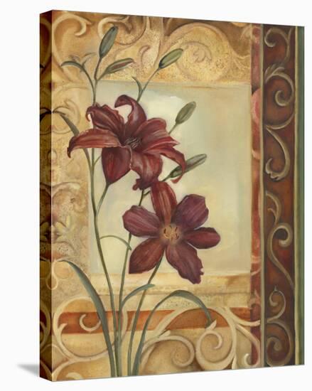 Purple Lilies-Louise Montillio-Stretched Canvas