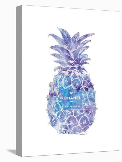 Purple Silver Pineapple-Amanda Greenwood-Stretched Canvas