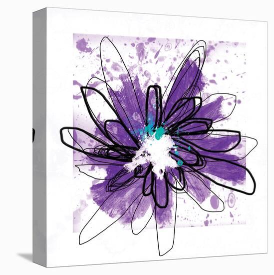 Purple Splash Flower-Elle Stewart-Stretched Canvas