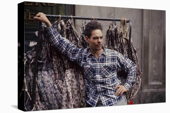 Push Boy as He Leans Against a Racks of Dresses in the Garment District, New York, New York, 1960-Walter Sanders-Premier Image Canvas