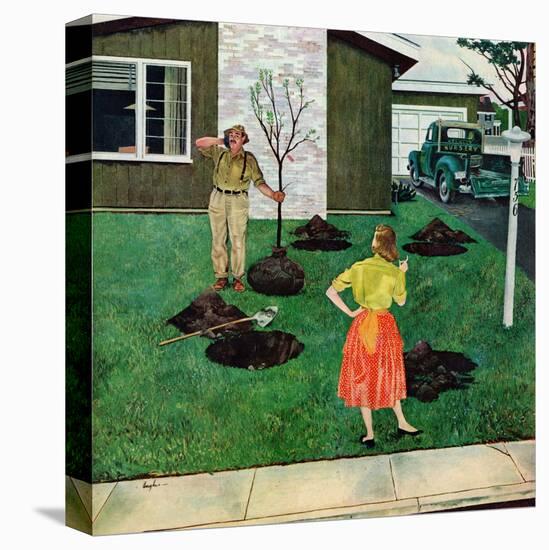 "Put the Tree There?", April 9, 1955-George Hughes-Premier Image Canvas