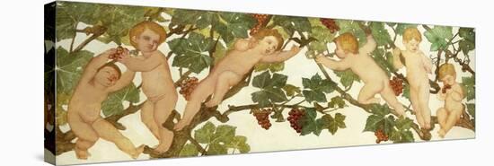 Putti Frolicking in a Vineyard-Phoebe Anna Traquair-Premier Image Canvas