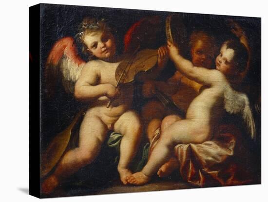 Putti Musicmaking-Domenico Piola, the Elder (Circle of)-Premier Image Canvas