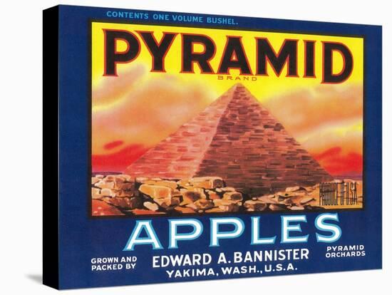Pyramid Apple Label - Yakima, WA-Lantern Press-Stretched Canvas