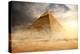 Pyramid in Sand Dust under Gray Clouds-Givaga-Premier Image Canvas