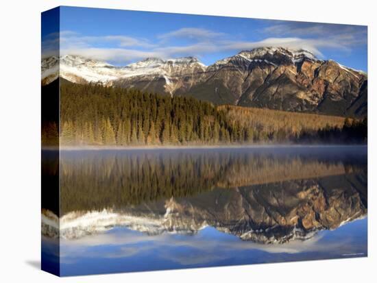 Pyramid Lake, Jasper National Park, Alberta, Canada-Walter Bibikow-Premier Image Canvas