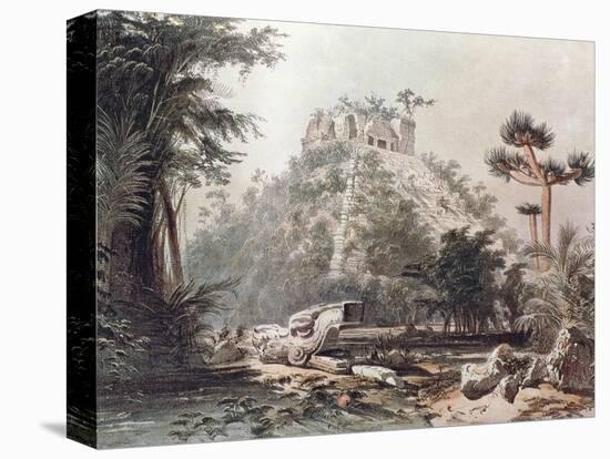 Pyramid of Kukulkan in Chichen Itza-Frederick Catherwood-Premier Image Canvas